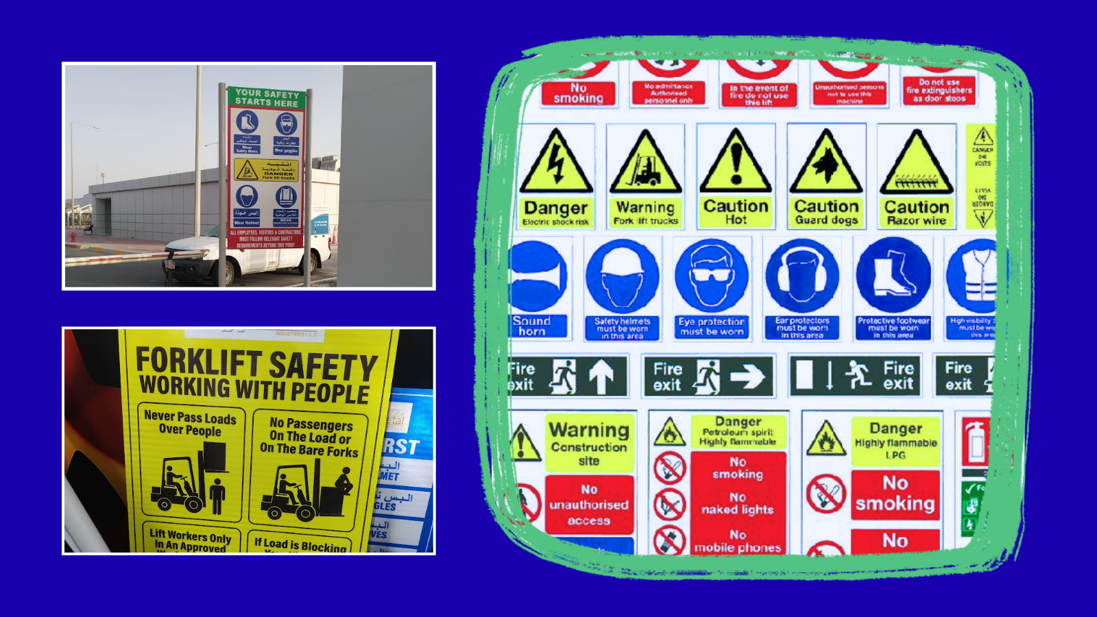 Safety signs in UAE for workplace and industrial use