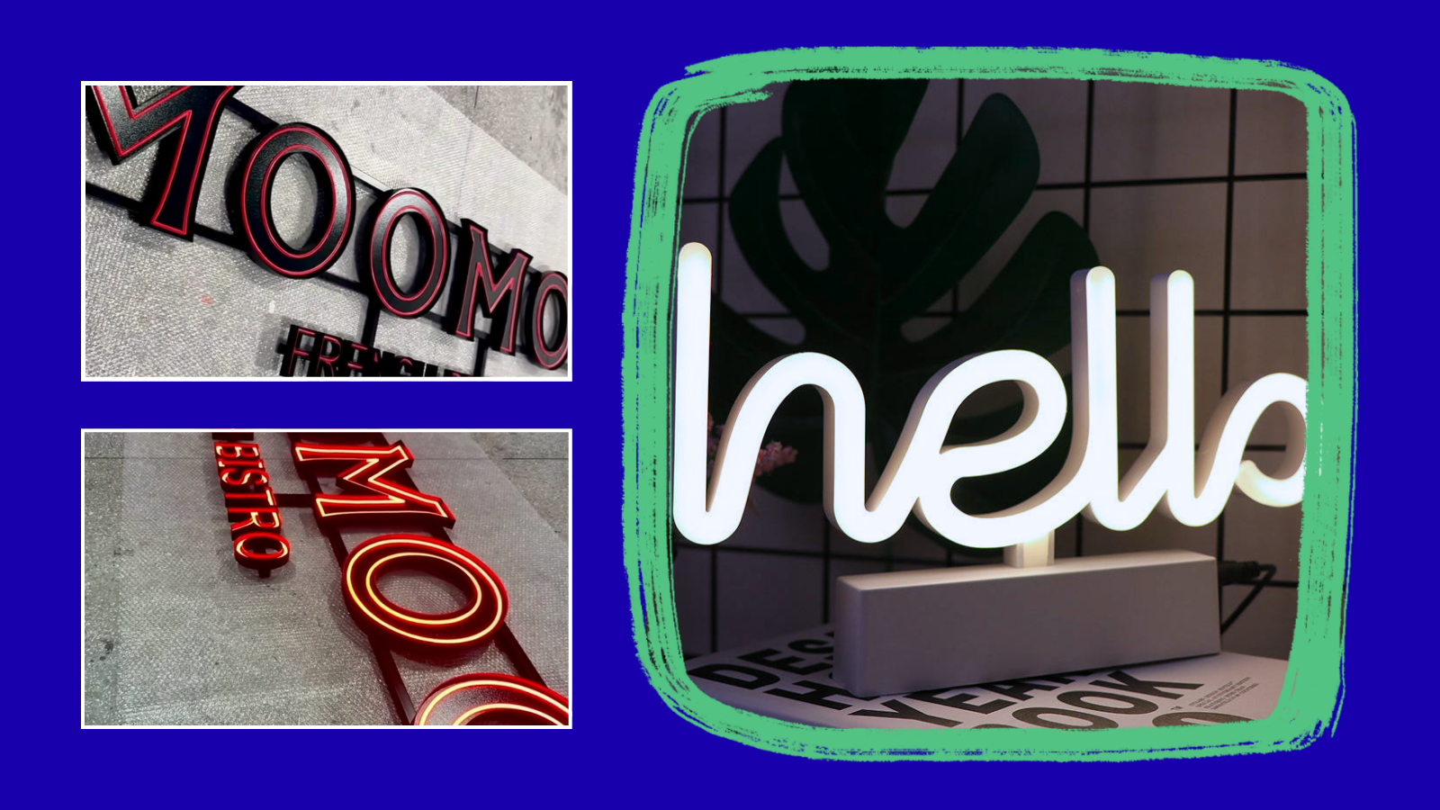 Custom sign board company in Abu Dhabi with modern outdoor signage